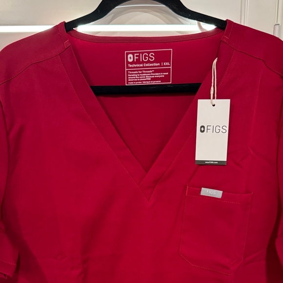 Figs Women's Bold Red Joggers - Picture 2 of 10